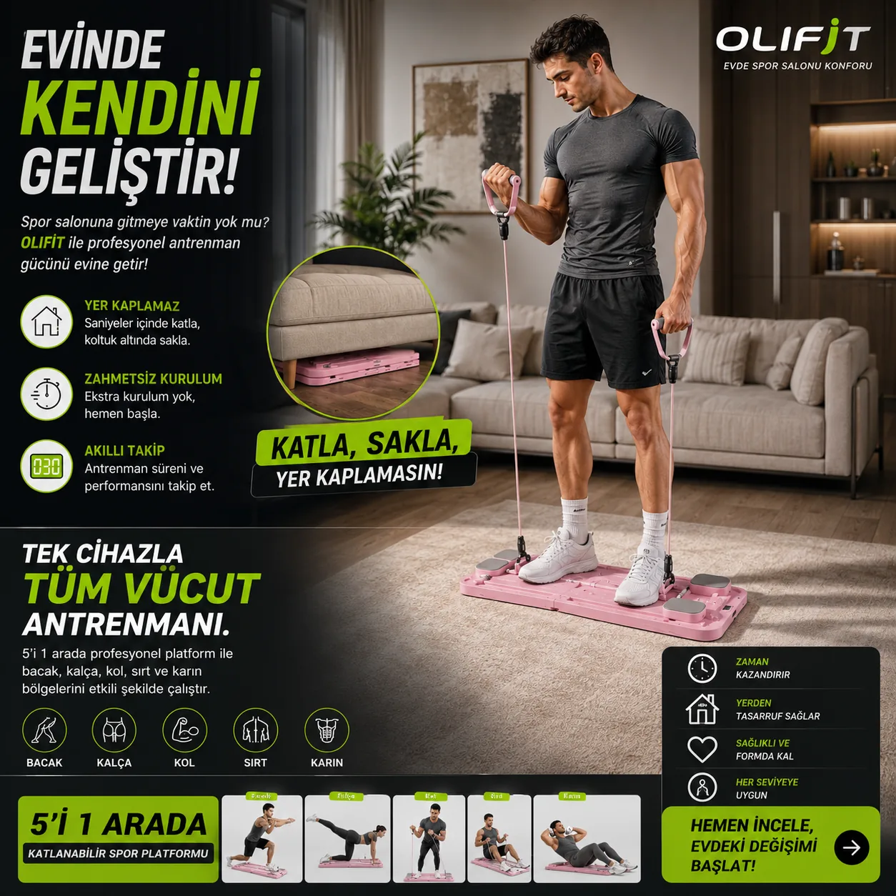 OLİFİT ile direnç bandı antrenmanı